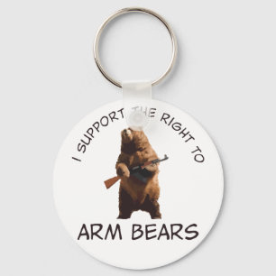 Porte-clés Je soutiens le droit d'armer les ours T-shirt