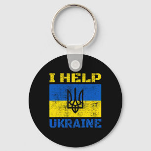 Porte-clés Je soutiens l'Ukraine Je soutiens les Ukrainiens J