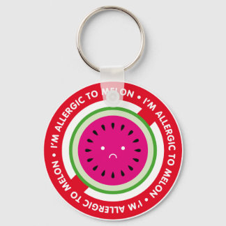 Porte-clés Je suis allergique au melon ! Allergie du melon