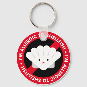 Porte-clés Je suis allergique aux coquillages ! Allergie des 