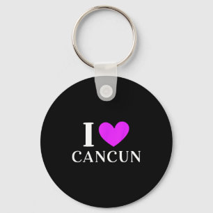 Porte-clés Je suis amoureux de mes vacances à Cancun au Mexiq