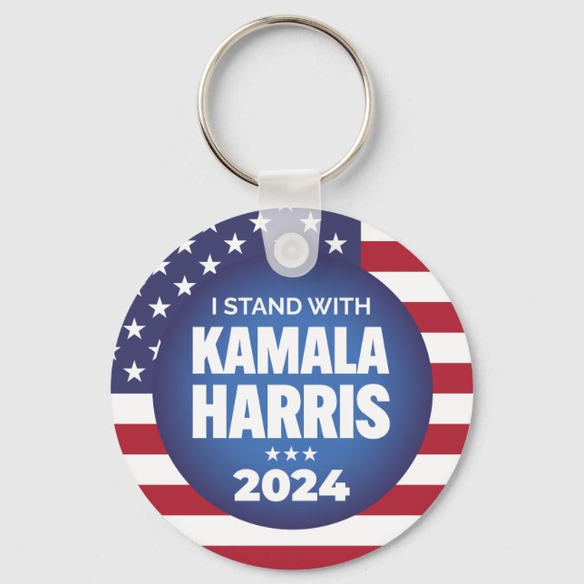 Porte-clés Je Suis Avec Kamala Harris 2024 (Recto)