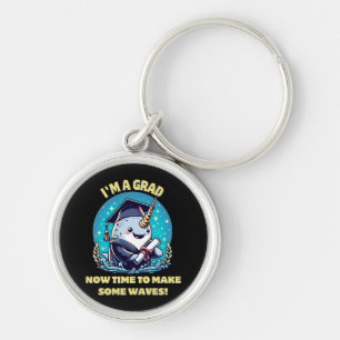 Porte-clés Je suis diplômé d'une licorne de mer ! Maintenant,