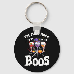 Porte-clés Je suis juste ici pour le Boos Wine Gles Halloween