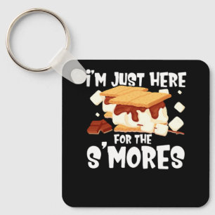 Porte-clés Je suis juste ici pour le camp de Smores Campfire