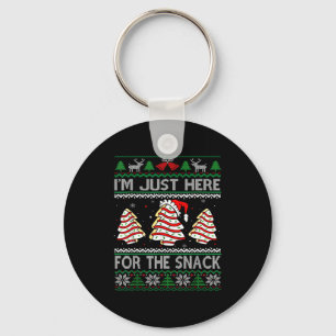 Porte-clés Je suis juste là pour les gâteaux de Noël Snack De