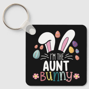 Porte-clés Je suis la tante Bunny Pâques Famille appariement