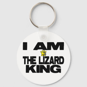 Porte-clés Je suis le roi de lézard