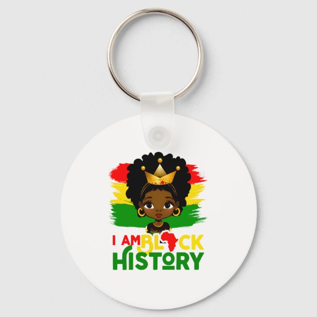 Porte-clés Je suis l'histoire noire Histoire noire Afro-Améri (Recto)