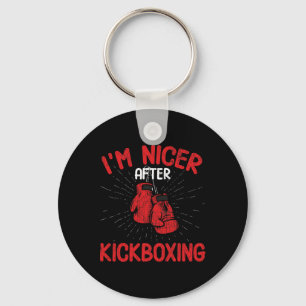 Porte-clés Je suis plus gentil après le kickboxing Drôle de k