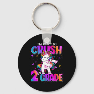 Porte-clés Je suis prêt à écraser la 2e année Licorne Ck pour