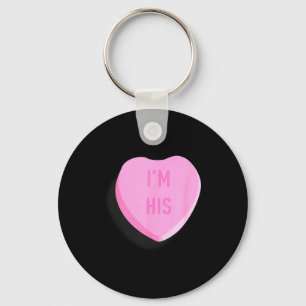 Porte-clés Je suis sa Saint-Valentin drôle de couple de coeur