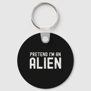 Porte-clés Je suis Un Alien Drôle Lazy Halloween Costume Corr
