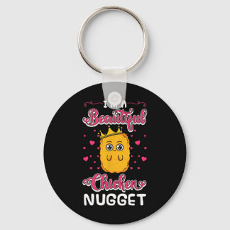 Porte-clés Je suis un beau fans de nuggets de poulet Nuggies 