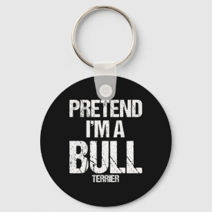 Porte-clés Je suis un costume de Chien d'Halloween Bull Terri