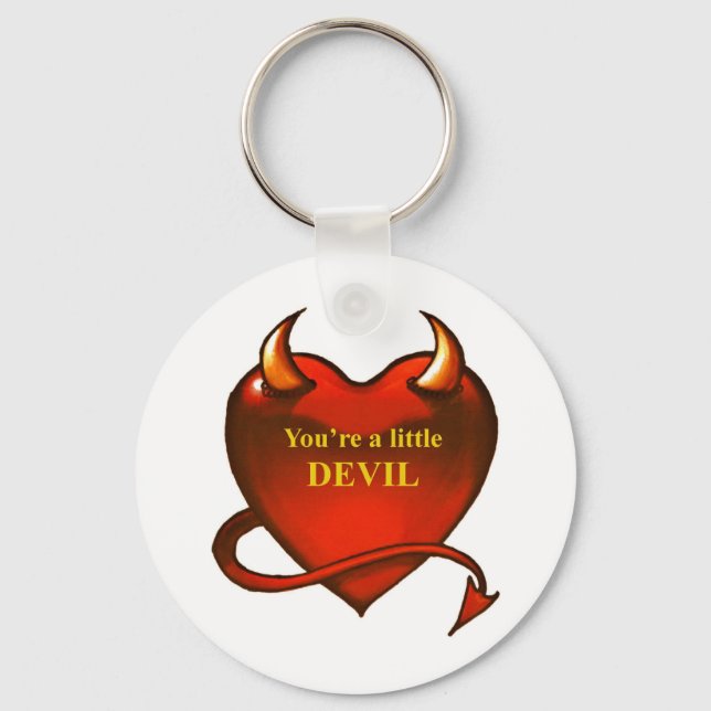 Porte-clés Je suis un petit diable (Recto)