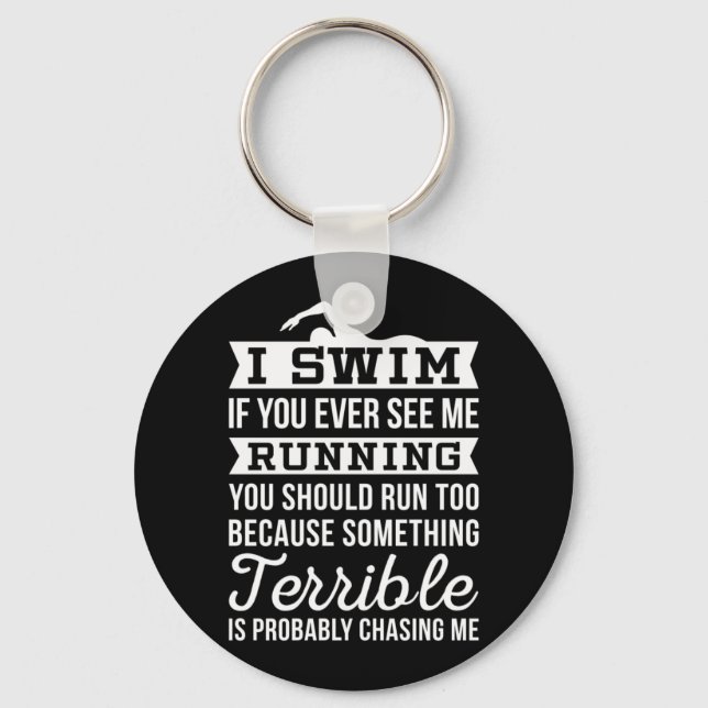 Porte-clés Je Suis Un Swimmer (Recto)