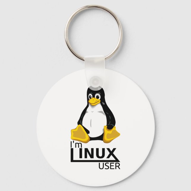 Porte-clés Je suis un utilisateur Linux (Recto)