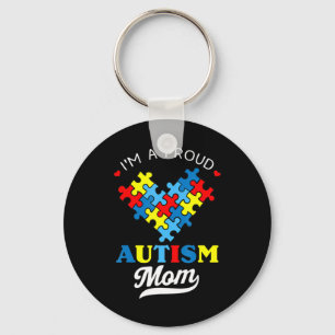 Porte-clés Je suis une fière maman autiste - Parfait pour les