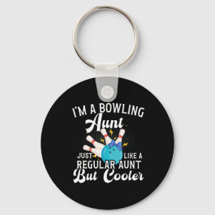 Porte-clés Je suis une tante bowling d'une tante bowler
