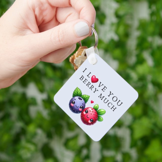 Porte-clés Je T'Aime Beaucoup Berry (main)