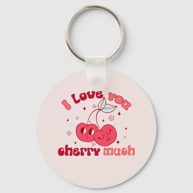 Porte-clés Je T'Aime Beaucoup Cherry (Recto)