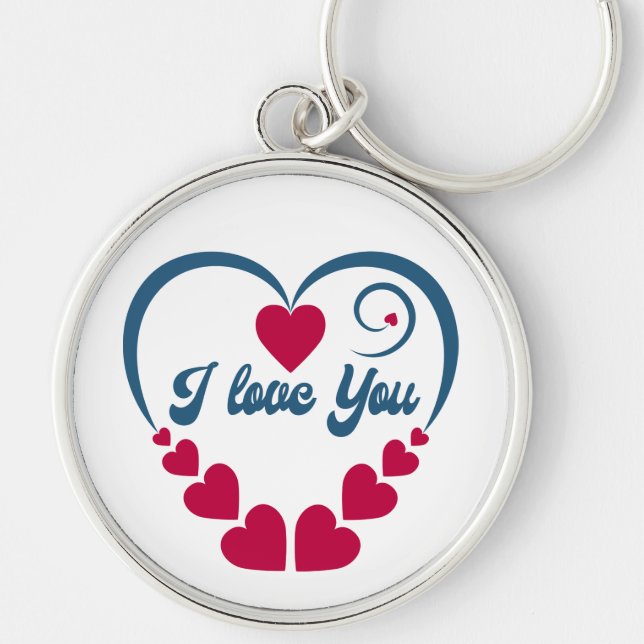 Porte-clés Je T'Aime. Bonne Saint Valentin. (Devant)