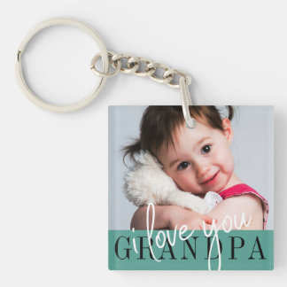 Porte-clés Je T'Aime Grand-Père Porte - clé Photo Personnalis