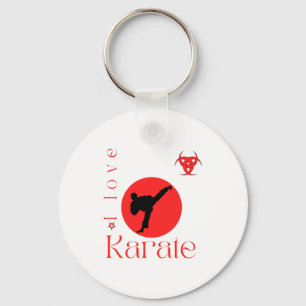 Porte-clés Je T'aime Karaté T Shirt D'arts Martiaux