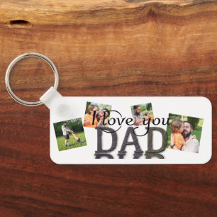 Porte-clés Je t'aime papa, mug collage photo
