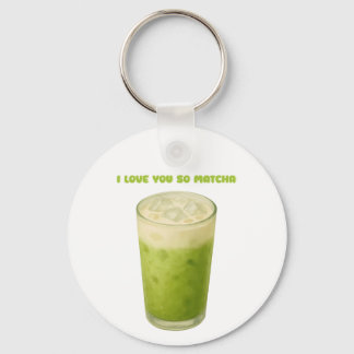 PORTE-CLÉS JE T'AIME TELLEMENT MATCHA, MATCHA VERT THÉ AMOUR