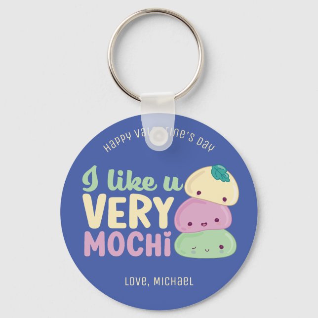 Porte-clés Je t'aime Very Mochi Funny Mignonne Saint Valentin (Recto)