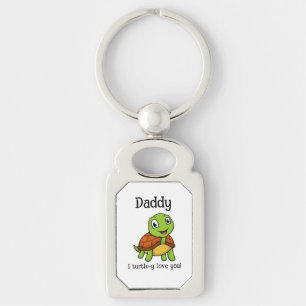 Porte-clés Je T'aime Vraiment Papa ! Tortue Mignonne pour la 