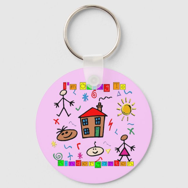 Porte-clés Je vais à la maternelle (Recto)