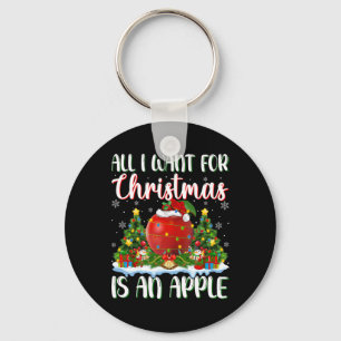 Porte-clés Je Veux Pour Noël Est Une Pomme Lumière Arbre De N