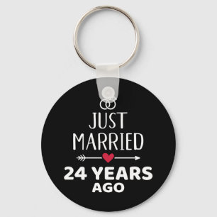 Porte-clés Je viens de me marier il y a 24 ans 24e anniversai