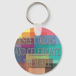 Porte-clés Je vois le Porte - clé des couleurs
