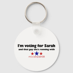 Porte-clés Je vote pour Sarah