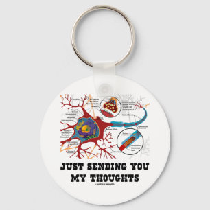Porte-clés Je Vous Envoie Mes Pensées (Neuron / Synapse)