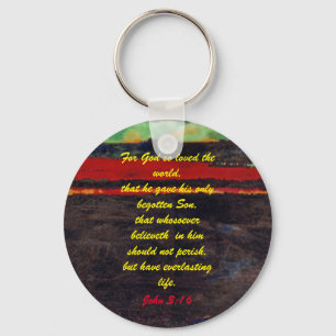 Porte-clés Jean 3:16 Bible Écriture salut vérité Porte - clé