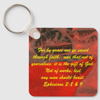 Porte-clés Jean 3:16 & Éphésiens 2:8 & 9 Porte - clé de la vé