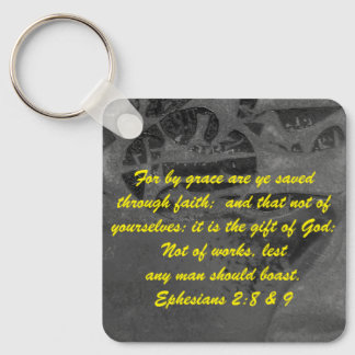 Porte-clés Jean 3:16 & Éphésiens 2:8 & 9 Porte - clé de la vé