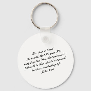 Porte-clés Jean 3:16 Verse de la Bible (LS)
