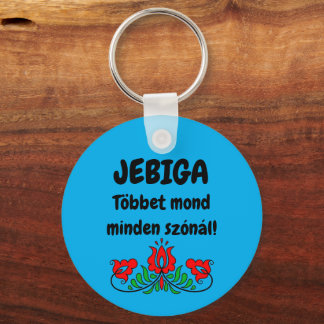 Porte-clés JEBIGA Többet minden szónál ! kék kulcstartó