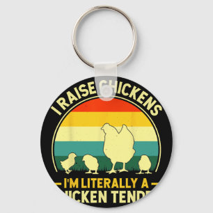 Porte-clés J'élève des poulets pour hommes femmes poussins po