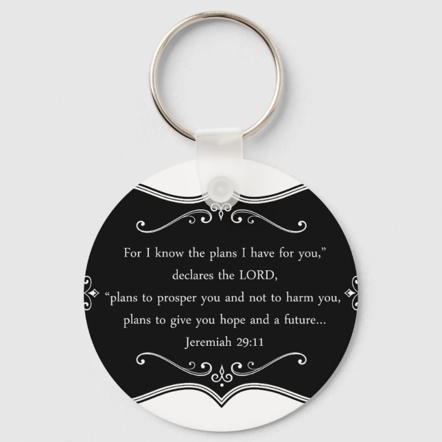 Porte-clés Jeremiah 29:11 Cadeau chrétien personnalisé (Recto)