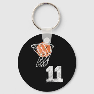 Porte-clés Jersey de basket-ball vintage numéro 11 du joueur