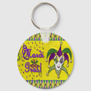 Porte-clés Jester Mask Mardi Gras Arlequin