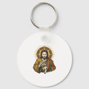 Porte-clés Jésus a laissé tomber son écouteur sans fil sous l
