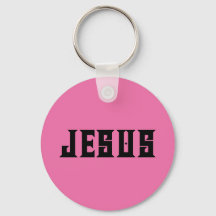 Jésus aime le nom personnalisé rose 